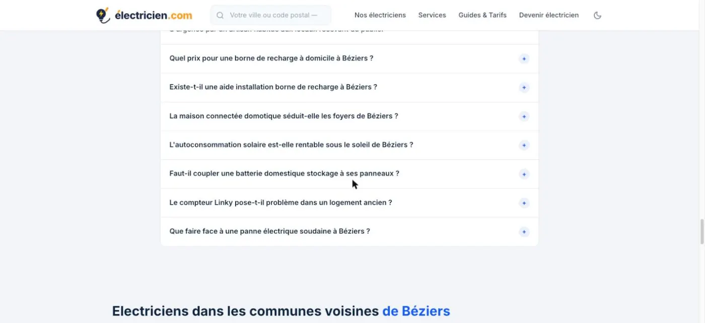 FAQ longue traîne de la page ville